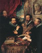 Fustus Lipsius and his Pupils or The Four Pbilosopbers (mk01), Peter Paul Rubens